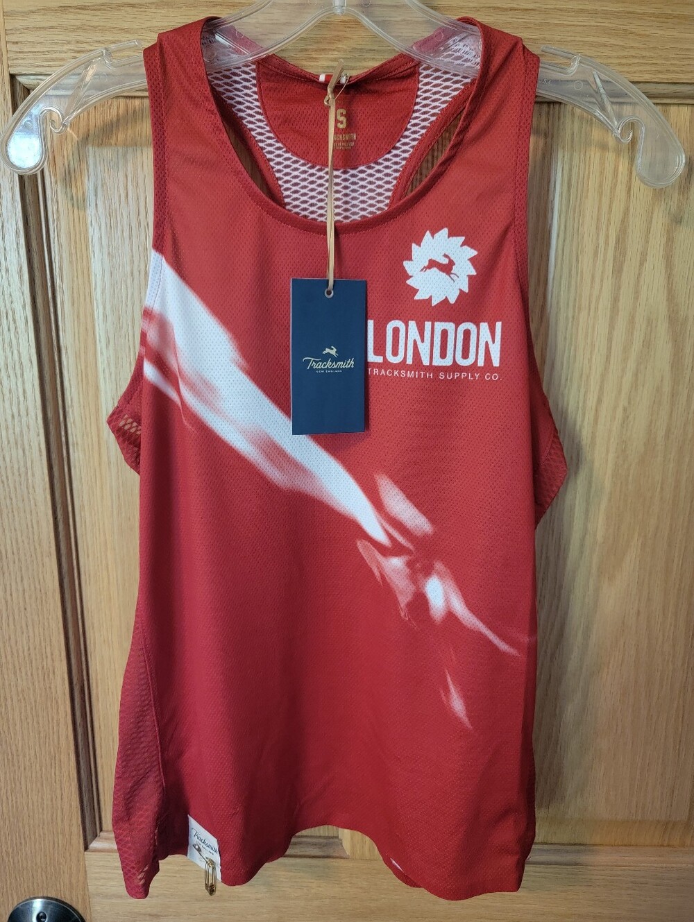 NWT Tracksmith Red London Graphic Tank